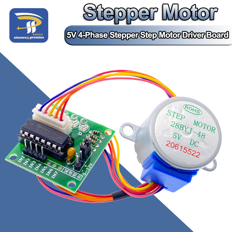 Uln2003 Driver - ชุดอุปกรณ์ Raspberry Pi มอเตอร์สเต็ปแบบ4เฟส5V 28BYJ-48 1ชุด
