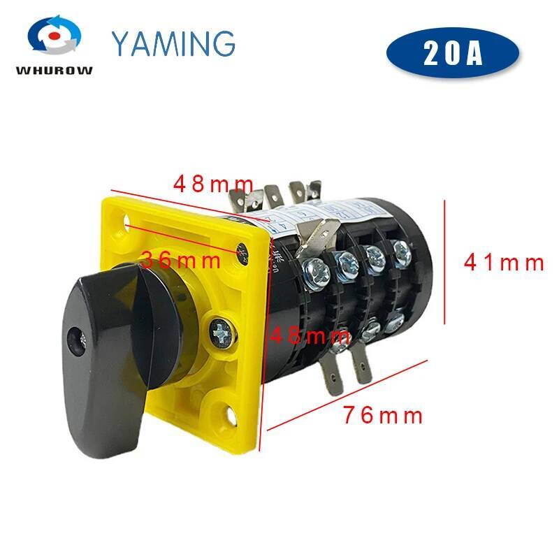 Geared Motor - HZ5B-20/4DG สามตำแหน่ง Cam Switch 4เสา20A Silver