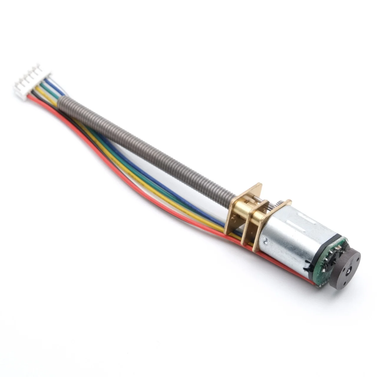 Geared Motor - มอเตอร์เกียร์ DC พร้อมแกนเกลียวสำหรับเอนโค้ดเดอร์ แรงดันไฟ 3V 6V