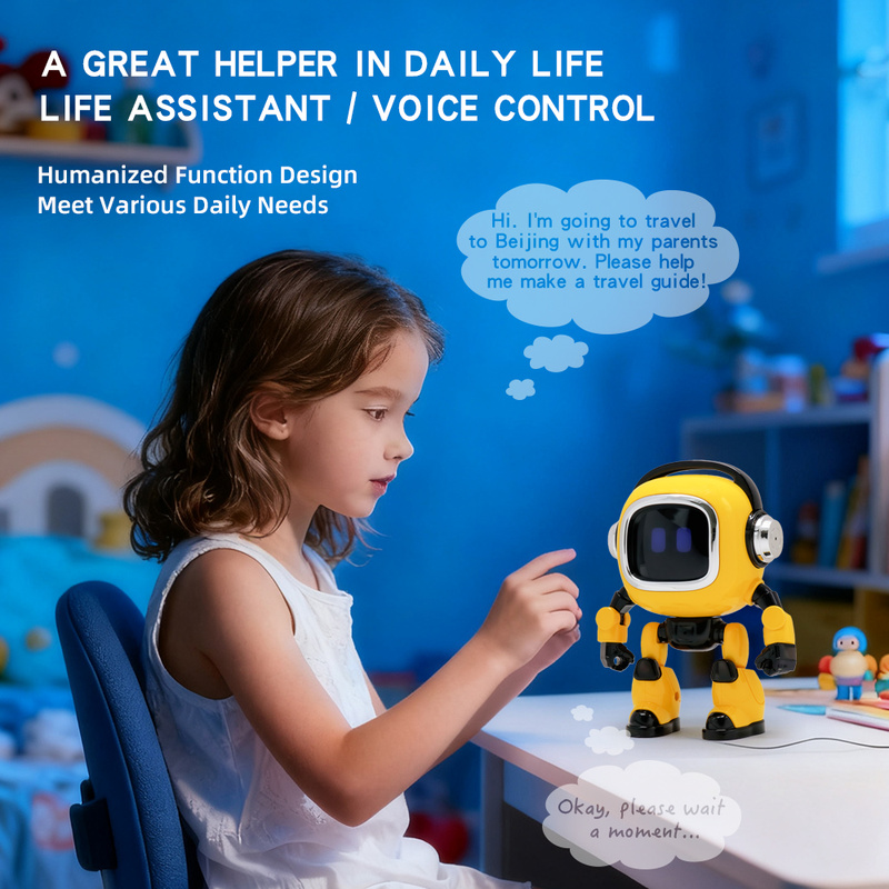 Robot Remote Control - หุ่นยนต์อินเทอร์แอคทีฟ AI ควบคุมด้วยเสียง พร้อมฟังก์ชันเล่าเรื่องและถาม-ตอบความรู้ทั่วไป ของเล่นเพื่อนคู่ใจสำหรับการเรียนรู้ของเด็กเล็ก