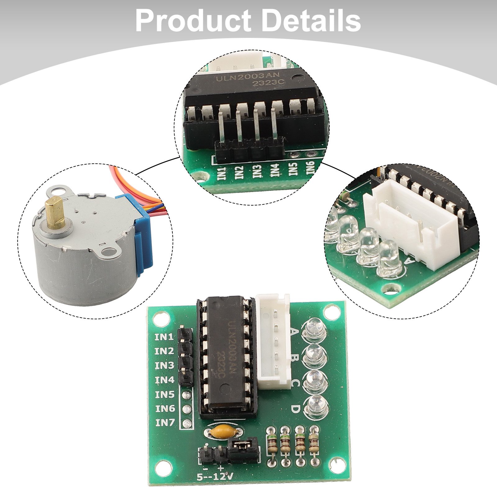 มอเตอร์สเต็ปเปอร์ 5V 4 เฟส รุ่ - Uln2003 Driver บทวิจารณ์และราคา