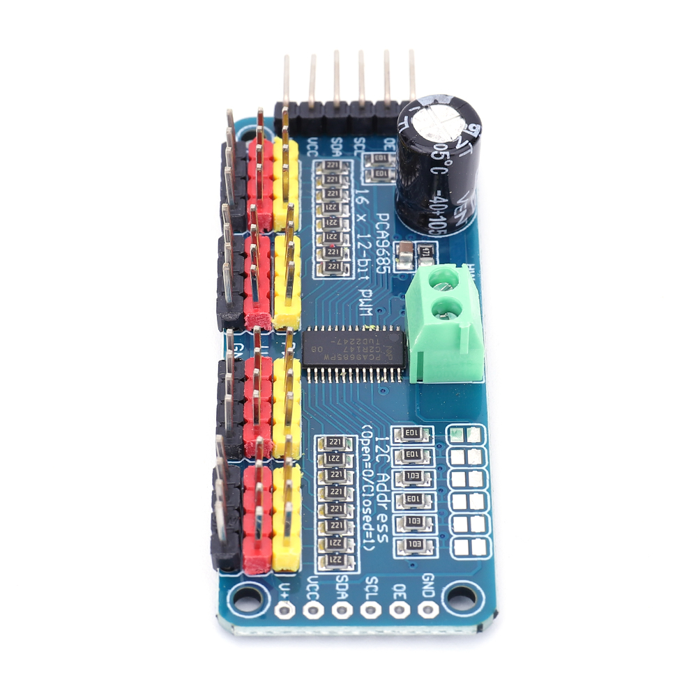 PCA9685 PWM บอร์ดไดรเวอร์เซอร์ - Arduino Robot บทวิจารณ์และราคา