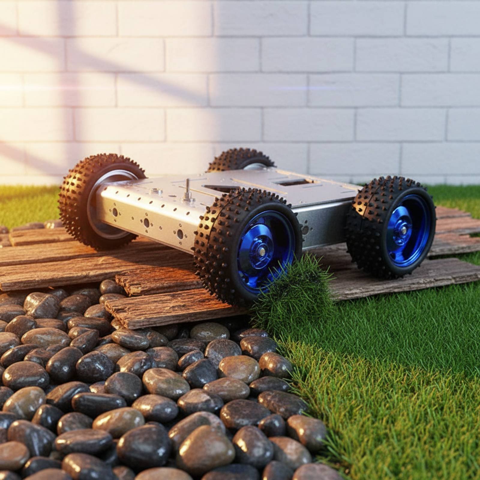 แชสซีรถสมาร์ทคาร์ 4WD รับน้ำหน - Robot Chassis บทวิจารณ์และราคา
