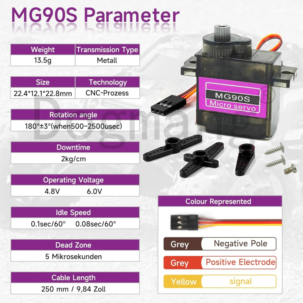 MG90S Servo 1/2/4/10/20/50 Pcs - Micro Servo บทวิจารณ์และราคา