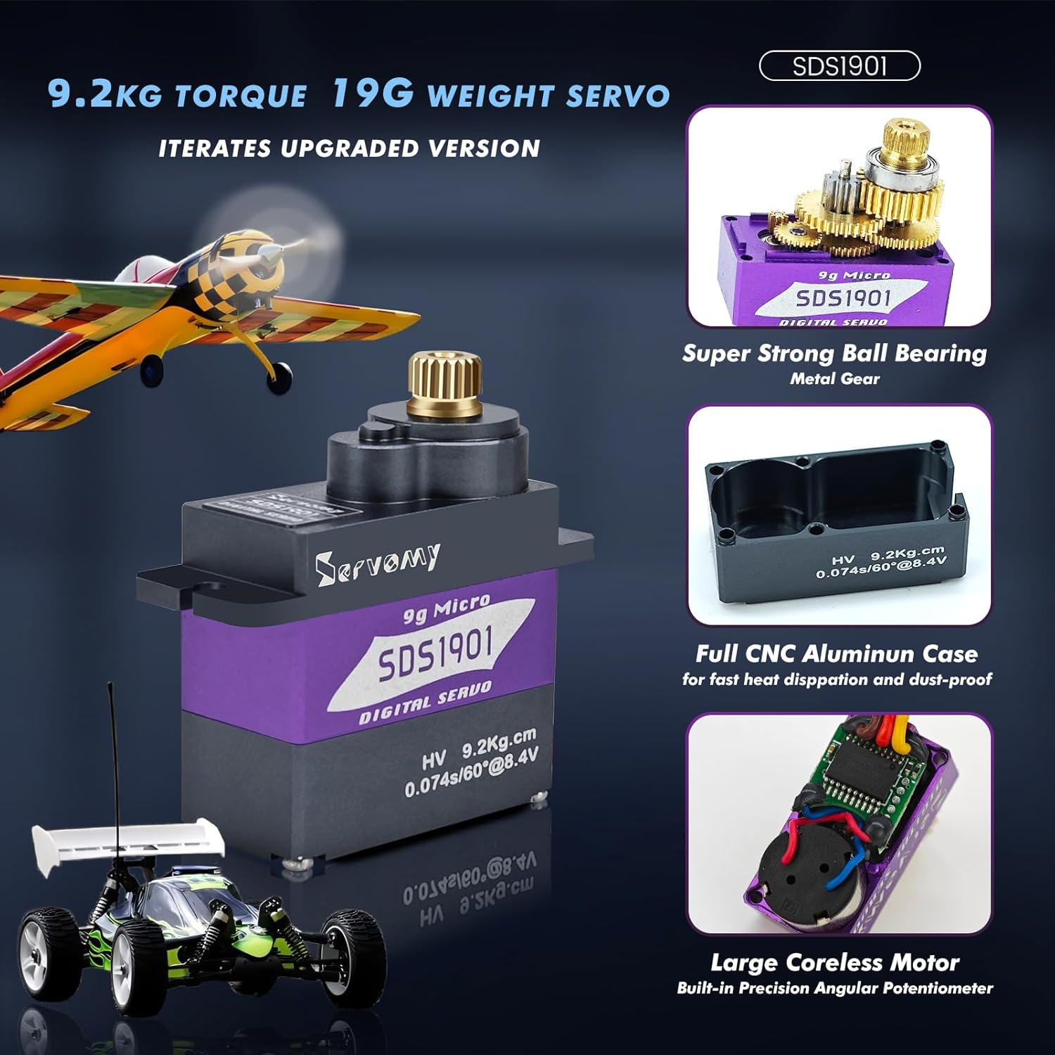 เซอร์โวมี-SDS1901 ดิจิตอล 9G ไ - Arduino Robot บทวิจารณ์และราคา